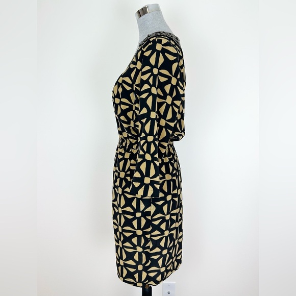 Plenty by Tracy Reese Silk Beaded Geometric Print dress - Picture 3 of 10